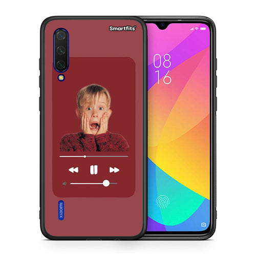 Θήκη Xiaomi Mi 9 Lite Xmas Alone Music από τη Smartfits με σχέδιο στο πίσω μέρος και μαύρο περίβλημα | Xiaomi Mi 9 Lite Xmas Alone Music case with colorful back and black bezels