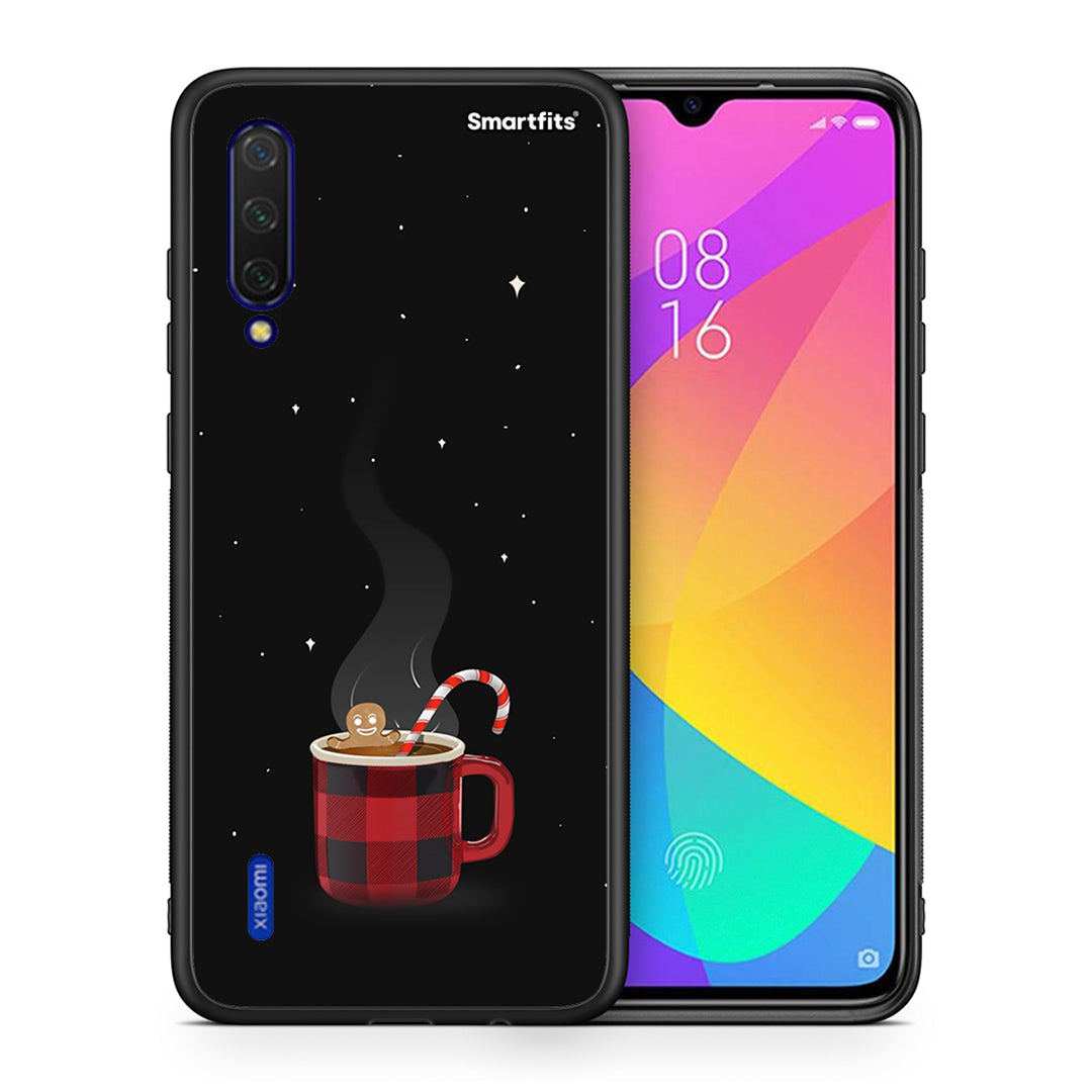 Θήκη Xiaomi Mi 9 Lite Xmas Bathing από τη Smartfits με σχέδιο στο πίσω μέρος και μαύρο περίβλημα | Xiaomi Mi 9 Lite Xmas Bathing case with colorful back and black bezels