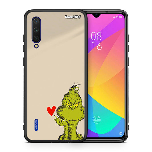 Θήκη Xiaomi Mi 9 Lite Xmas Grinch από τη Smartfits με σχέδιο στο πίσω μέρος και μαύρο περίβλημα | Xiaomi Mi 9 Lite Xmas Grinch case with colorful back and black bezels