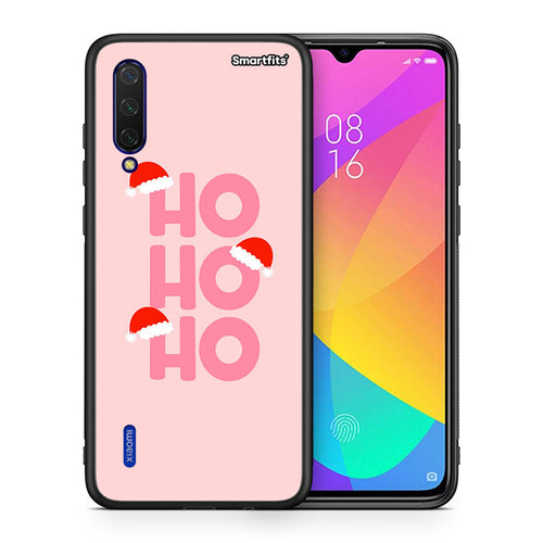 Θήκη Xiaomi Mi 9 Lite Xmas Ho Ho Ho από τη Smartfits με σχέδιο στο πίσω μέρος και μαύρο περίβλημα | Xiaomi Mi 9 Lite Xmas Ho Ho Ho case with colorful back and black bezels