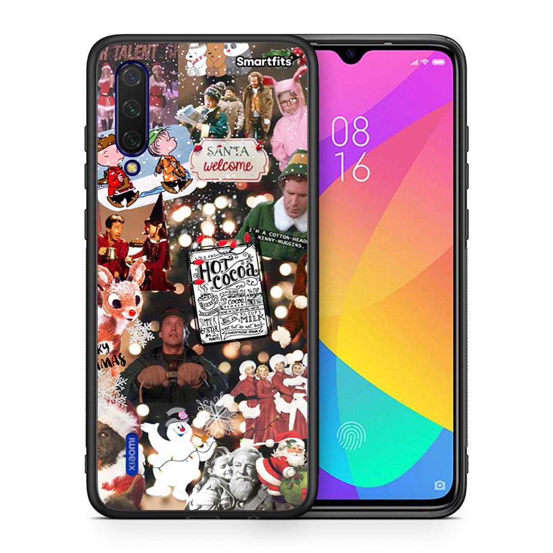 Θήκη Xiaomi Mi 9 Lite Xmas Movies από τη Smartfits με σχέδιο στο πίσω μέρος και μαύρο περίβλημα | Xiaomi Mi 9 Lite Xmas Movies case with colorful back and black bezels