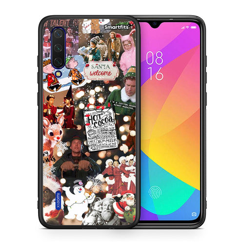 Θήκη Xiaomi Mi 9 Lite Xmas Movies από τη Smartfits με σχέδιο στο πίσω μέρος και μαύρο περίβλημα | Xiaomi Mi 9 Lite Xmas Movies case with colorful back and black bezels