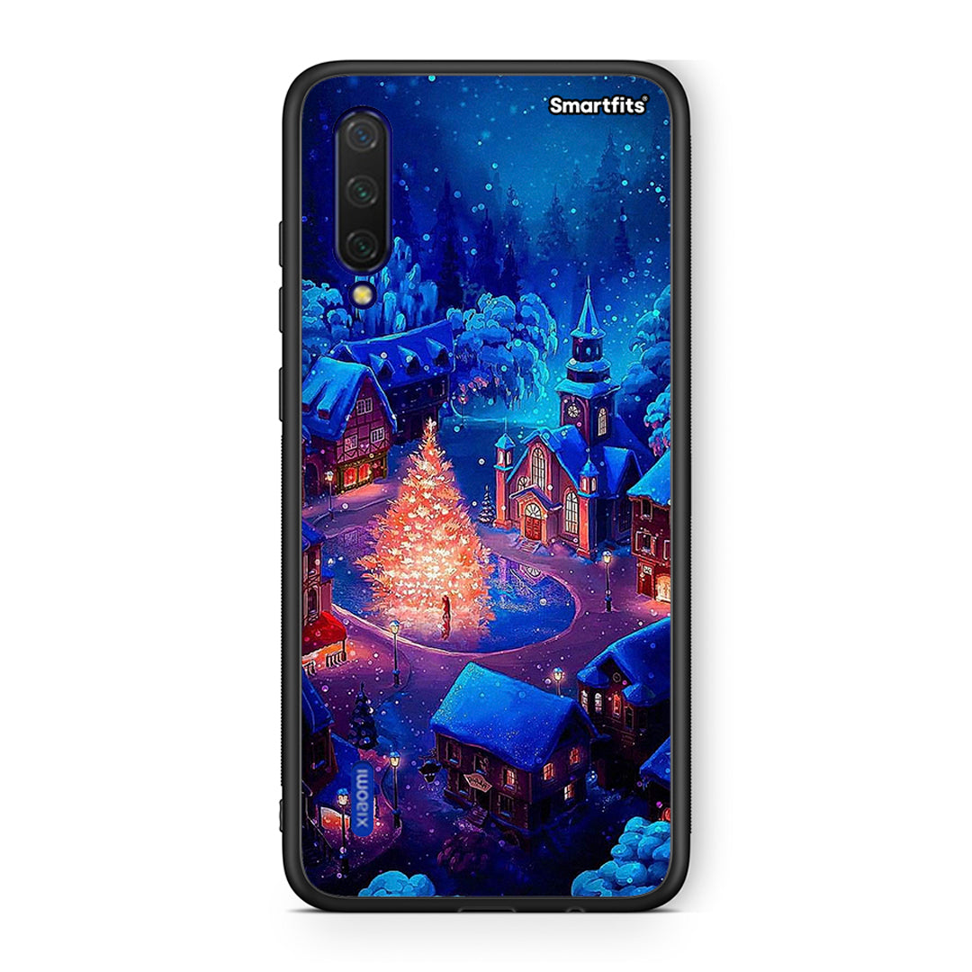 Xiaomi Mi 9 Lite Xmas Village θήκη από τη Smartfits με σχέδιο στο πίσω μέρος και μαύρο περίβλημα | Smartphone case with colorful back and black bezels by Smartfits