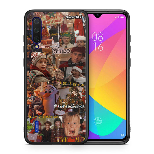 Θήκη Xiaomi Mi 9 Lite Xmas Wishes από τη Smartfits με σχέδιο στο πίσω μέρος και μαύρο περίβλημα | Xiaomi Mi 9 Lite Xmas Wishes case with colorful back and black bezels