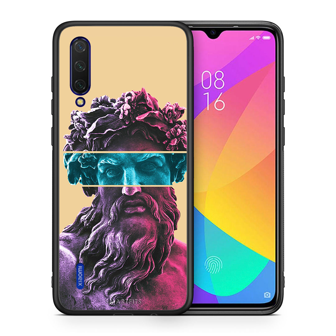 Θήκη Αγίου Βαλεντίνου Xiaomi Mi 9 Lite Zeus Art από τη Smartfits με σχέδιο στο πίσω μέρος και μαύρο περίβλημα | Xiaomi Mi 9 Lite Zeus Art case with colorful back and black bezels