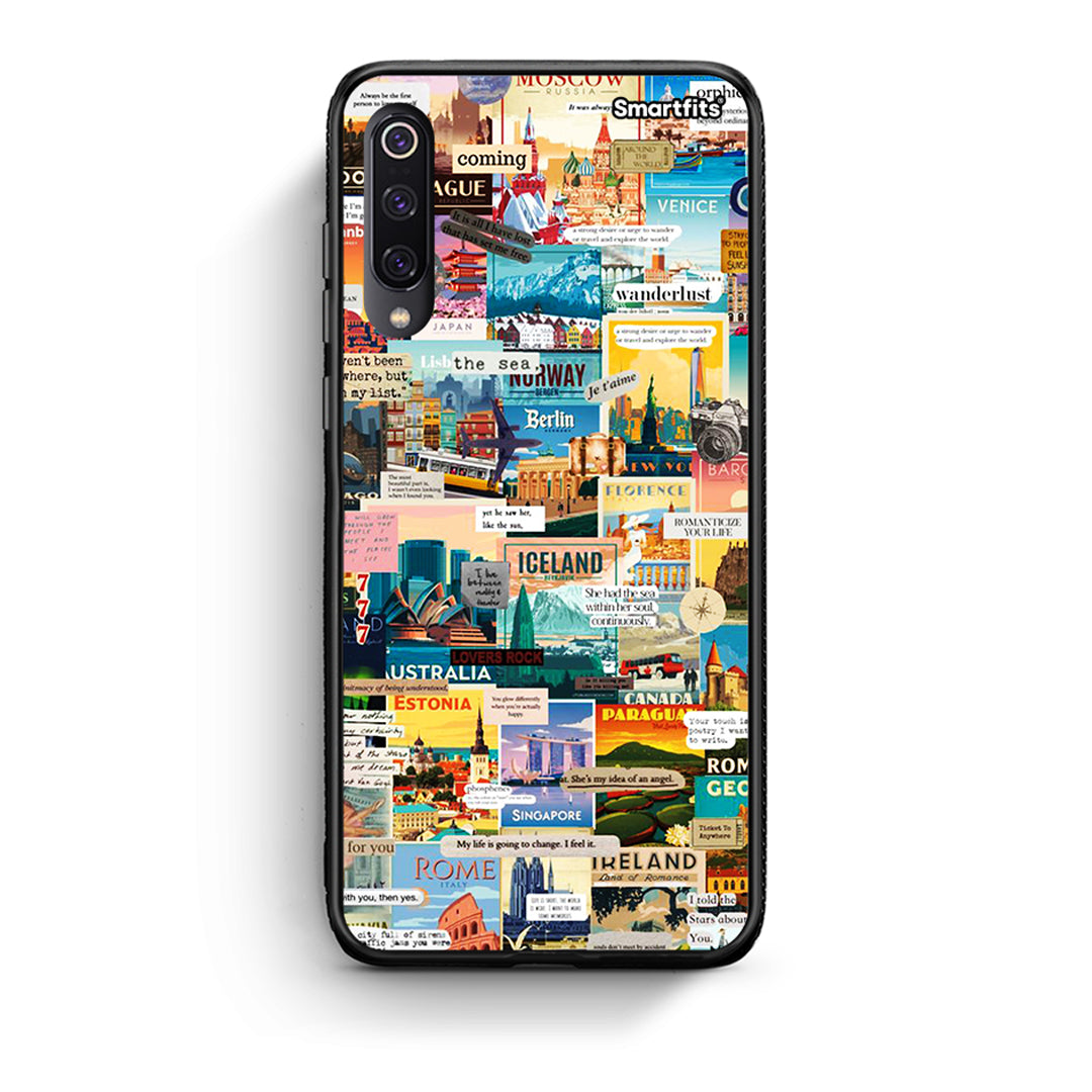 Xiaomi Mi 9 Live To Travel θήκη από τη Smartfits με σχέδιο στο πίσω μέρος και μαύρο περίβλημα | Smartphone case with colorful back and black bezels by Smartfits