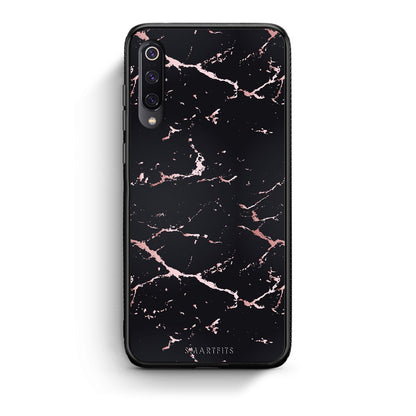 4 - Xiaomi Mi 9 Black Rosegold Marble case, cover, bumper