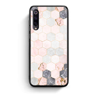 Thumbnail for 4 - Xiaomi Mi 9 Hexagon Pink Marble case, cover, bumper