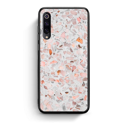 Xiaomi Mi 9 Marble Terrazzo θήκη από τη Smartfits με σχέδιο στο πίσω μέρος και μαύρο περίβλημα | Smartphone case with colorful back and black bezels by Smartfits