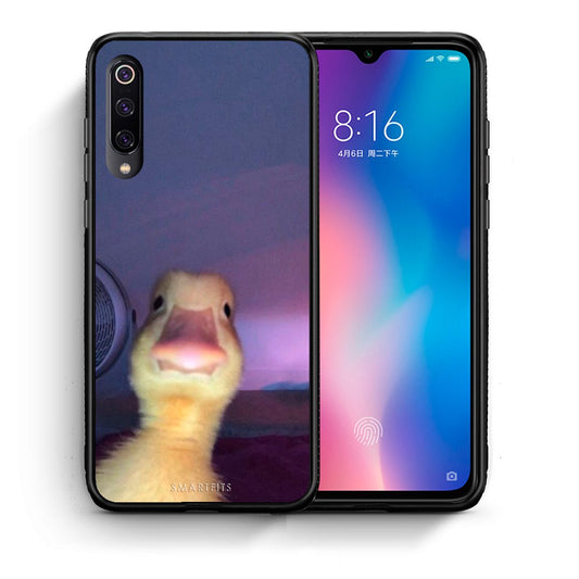 Θήκη Xiaomi Mi 9 Meme Duck από τη Smartfits με σχέδιο στο πίσω μέρος και μαύρο περίβλημα | Xiaomi Mi 9 Meme Duck case with colorful back and black bezels