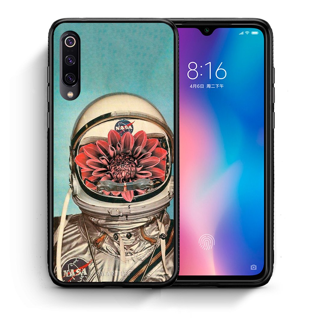 Θήκη Xiaomi Mi 9 Nasa Bloom από τη Smartfits με σχέδιο στο πίσω μέρος και μαύρο περίβλημα | Xiaomi Mi 9 Nasa Bloom case with colorful back and black bezels