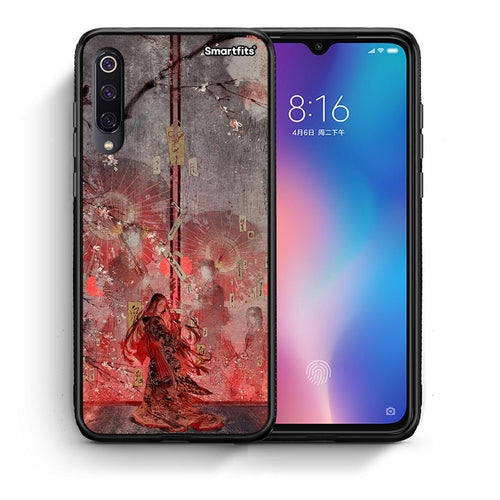Θήκη Xiaomi Mi 9 Nezuko Kamado από τη Smartfits με σχέδιο στο πίσω μέρος και μαύρο περίβλημα | Xiaomi Mi 9 Nezuko Kamado case with colorful back and black bezels
