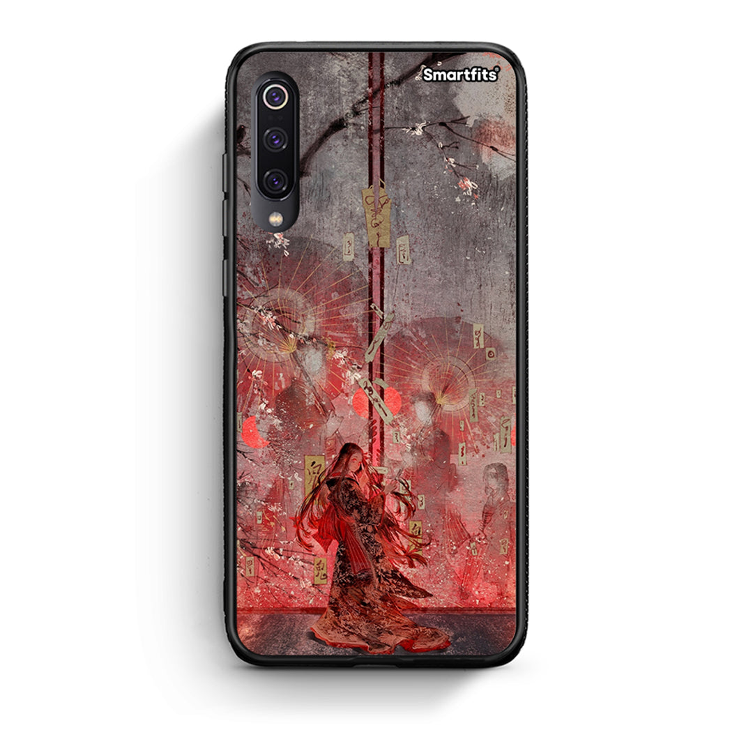 Xiaomi Mi 9 Nezuko Kamado θήκη από τη Smartfits με σχέδιο στο πίσω μέρος και μαύρο περίβλημα | Smartphone case with colorful back and black bezels by Smartfits