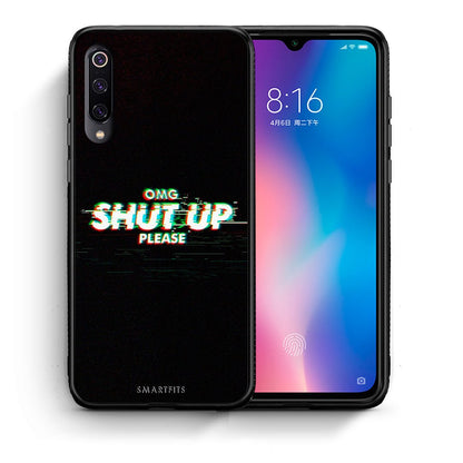 Θήκη Xiaomi Mi 9 OMG ShutUp από τη Smartfits με σχέδιο στο πίσω μέρος και μαύρο περίβλημα | Xiaomi Mi 9 OMG ShutUp case with colorful back and black bezels