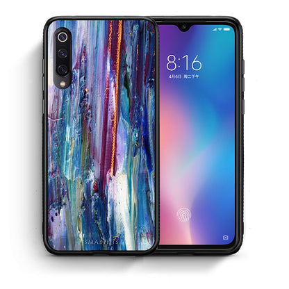 Θήκη Xiaomi Mi 9 Winter Paint από τη Smartfits με σχέδιο στο πίσω μέρος και μαύρο περίβλημα | Xiaomi Mi 9 Winter Paint case with colorful back and black bezels