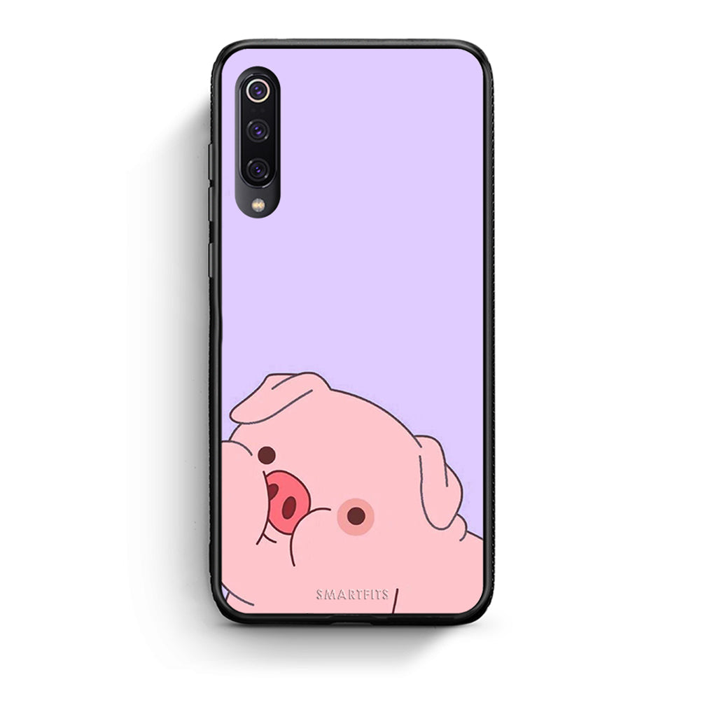 Xiaomi Mi 9 Pig Love 2 Θήκη Αγίου Βαλεντίνου από τη Smartfits με σχέδιο στο πίσω μέρος και μαύρο περίβλημα | Smartphone case with colorful back and black bezels by Smartfits