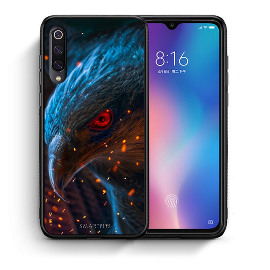 Θήκη Xiaomi Mi 9 Eagle PopArt από τη Smartfits με σχέδιο στο πίσω μέρος και μαύρο περίβλημα | Xiaomi Mi 9 Eagle PopArt case with colorful back and black bezels