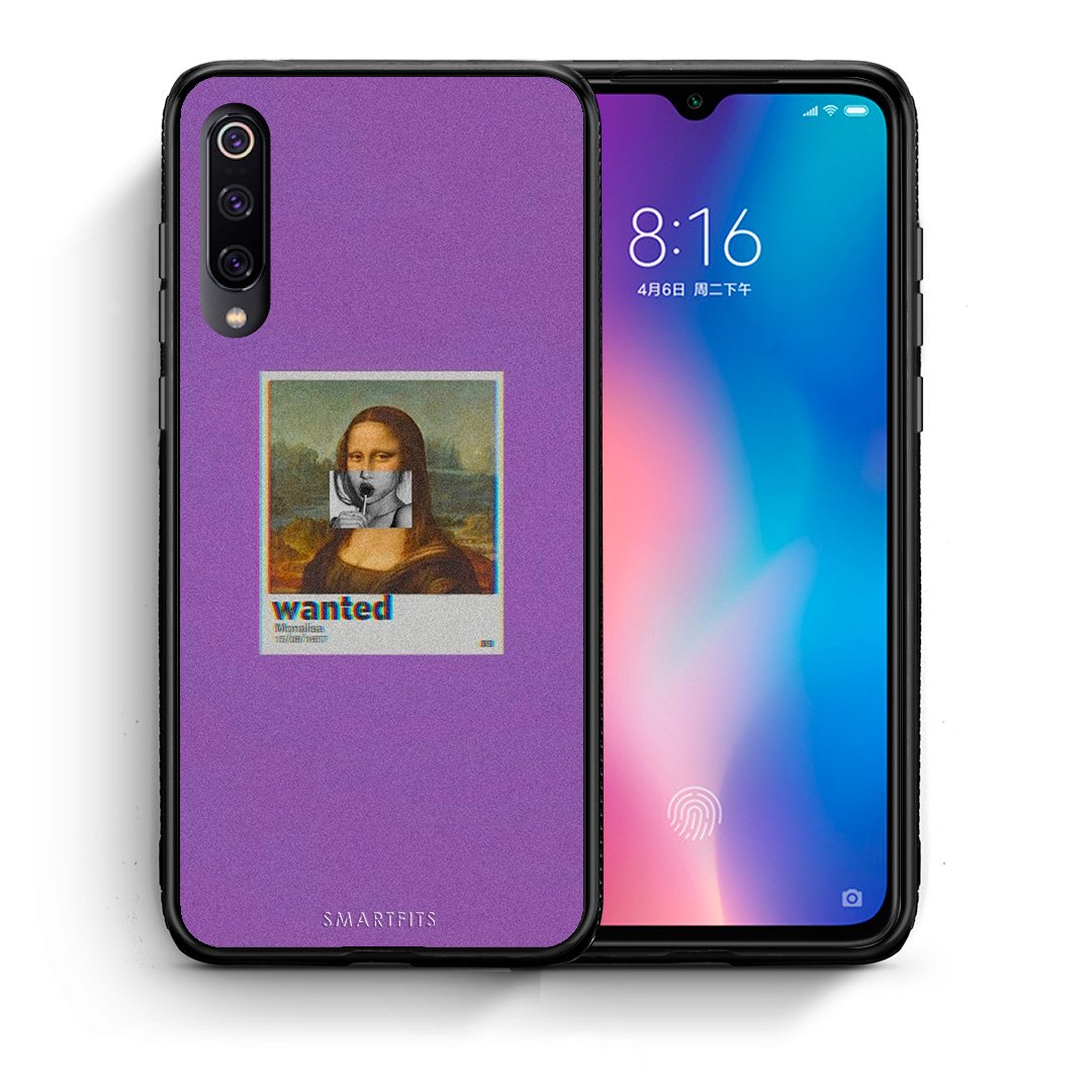 Θήκη Xiaomi Mi 9 Monalisa Popart από τη Smartfits με σχέδιο στο πίσω μέρος και μαύρο περίβλημα | Xiaomi Mi 9 Monalisa Popart case with colorful back and black bezels
