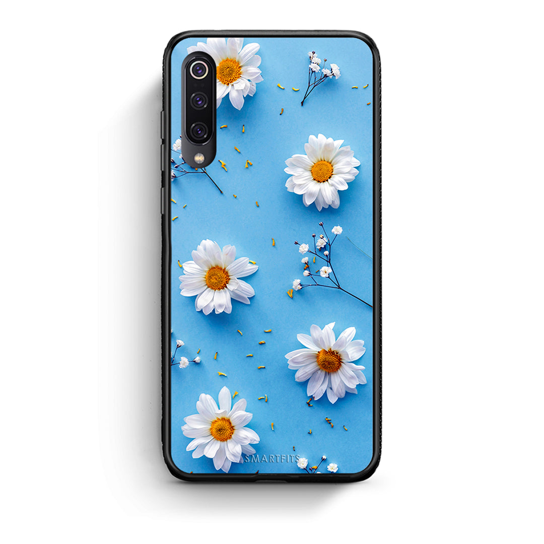 Xiaomi Mi 9 Real Daisies θήκη από τη Smartfits με σχέδιο στο πίσω μέρος και μαύρο περίβλημα | Smartphone case with colorful back and black bezels by Smartfits