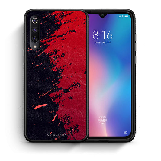 Θήκη Αγίου Βαλεντίνου Xiaomi Mi 9 Red Paint από τη Smartfits με σχέδιο στο πίσω μέρος και μαύρο περίβλημα | Xiaomi Mi 9 Red Paint case with colorful back and black bezels