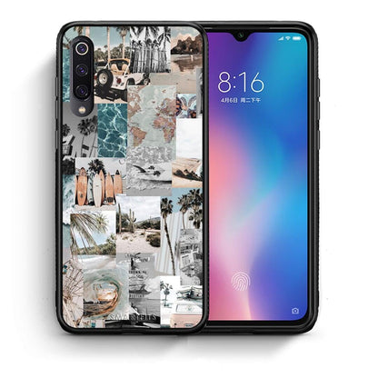 Θήκη Xiaomi Mi 9 Retro Beach Life από τη Smartfits με σχέδιο στο πίσω μέρος και μαύρο περίβλημα | Xiaomi Mi 9 Retro Beach Life case with colorful back and black bezels