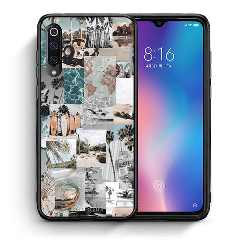 Θήκη Xiaomi Mi 9 Retro Beach Life από τη Smartfits με σχέδιο στο πίσω μέρος και μαύρο περίβλημα | Xiaomi Mi 9 Retro Beach Life case with colorful back and black bezels