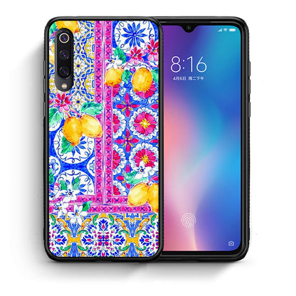 Θήκη Xiaomi Mi 9 Retro Spring από τη Smartfits με σχέδιο στο πίσω μέρος και μαύρο περίβλημα | Xiaomi Mi 9 Retro Spring case with colorful back and black bezels