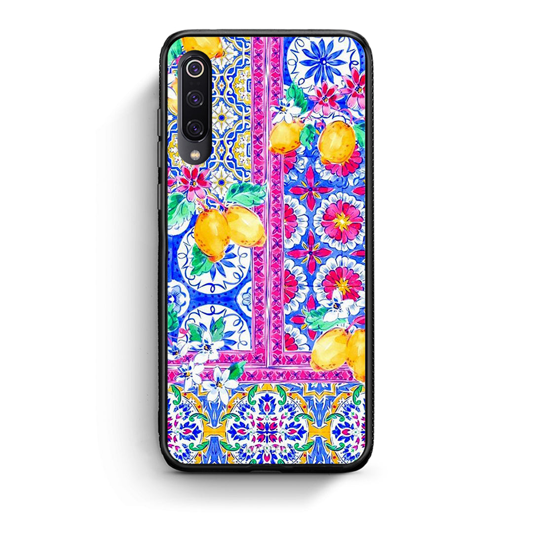 Xiaomi Mi 9 Retro Spring θήκη από τη Smartfits με σχέδιο στο πίσω μέρος και μαύρο περίβλημα | Smartphone case with colorful back and black bezels by Smartfits