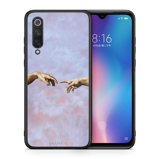 Θήκη Xiaomi Mi 9 SE Adam Hand από τη Smartfits με σχέδιο στο πίσω μέρος και μαύρο περίβλημα | Xiaomi Mi 9 SE Adam Hand case with colorful back and black bezels