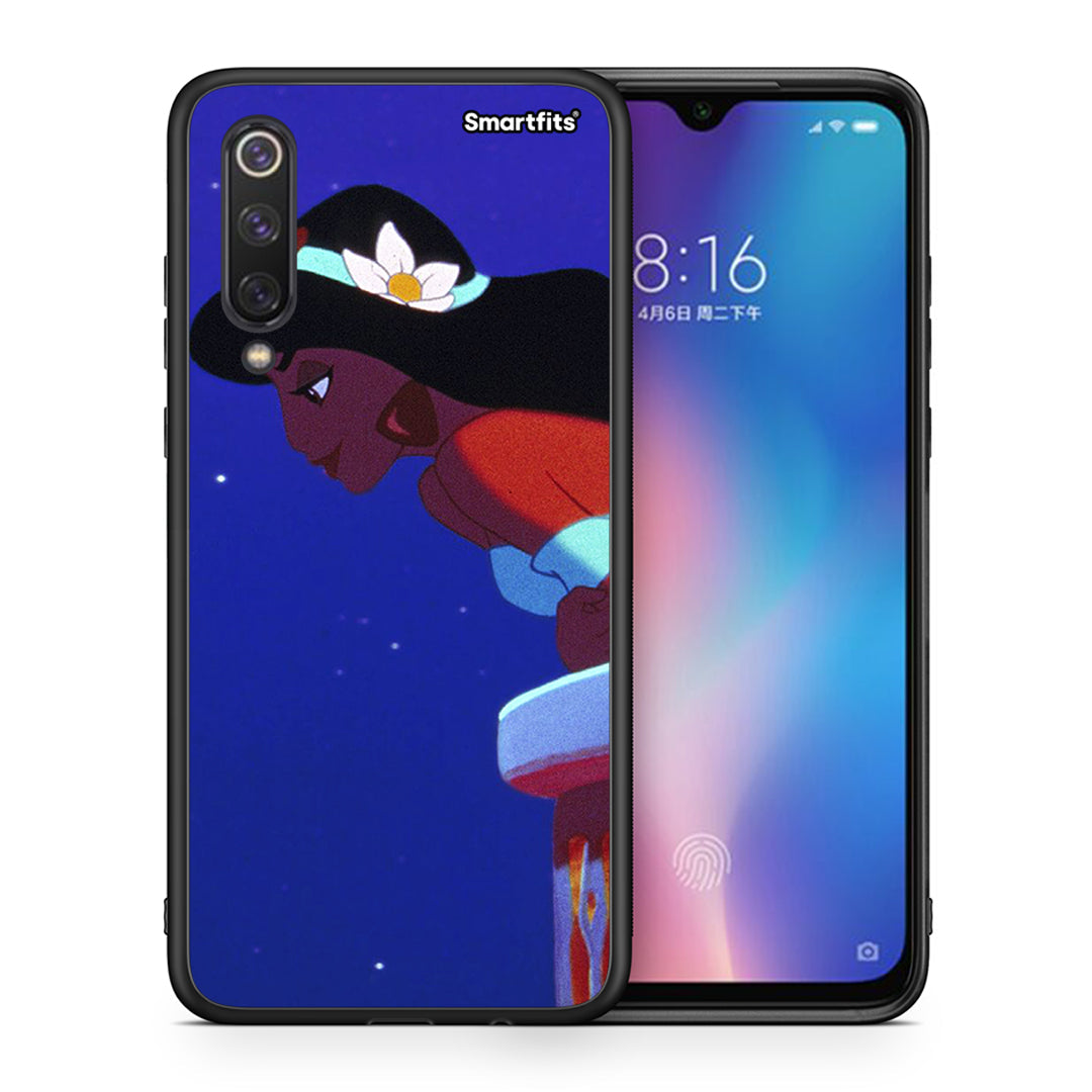 Θήκη Xiaomi Mi 9 SE Alladin And Jasmine Love 2 από τη Smartfits με σχέδιο στο πίσω μέρος και μαύρο περίβλημα | Xiaomi Mi 9 SE Alladin And Jasmine Love 2 case with colorful back and black bezels