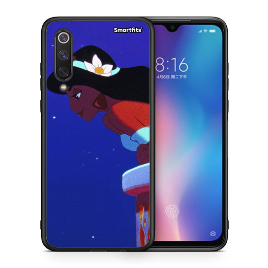 Θήκη Xiaomi Mi 9 SE Alladin And Jasmine Love 2 από τη Smartfits με σχέδιο στο πίσω μέρος και μαύρο περίβλημα | Xiaomi Mi 9 SE Alladin And Jasmine Love 2 case with colorful back and black bezels