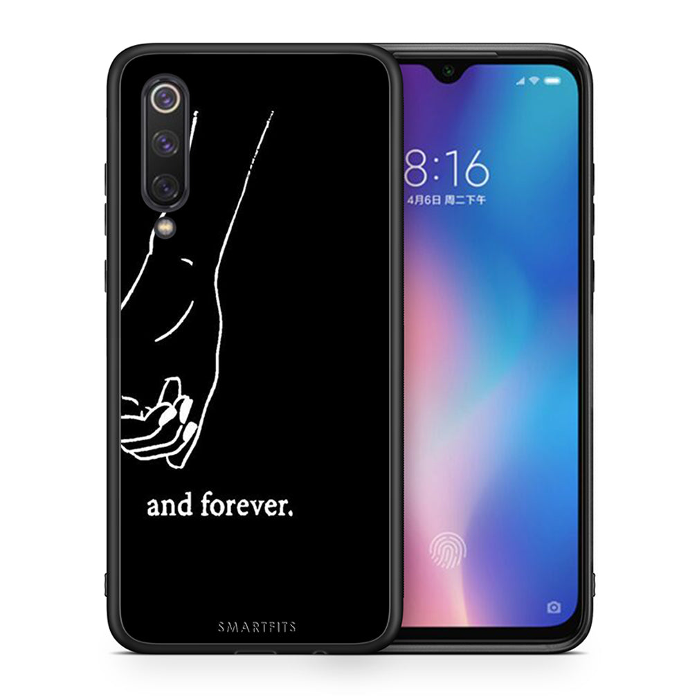 Θήκη Αγίου Βαλεντίνου Xiaomi Mi 9 SE Always & Forever 2 από τη Smartfits με σχέδιο στο πίσω μέρος και μαύρο περίβλημα | Xiaomi Mi 9 SE Always & Forever 2 case with colorful back and black bezels