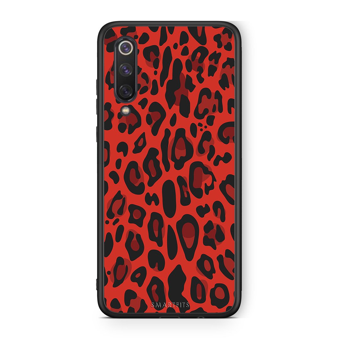 4 - Xiaomi Mi 9 SE Red Leopard Animal case, cover, bumper