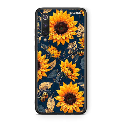 Xiaomi Mi 9 SE Autumn Sunflowers Θήκη από τη Smartfits με σχέδιο στο πίσω μέρος και μαύρο περίβλημα | Smartphone case with colorful back and black bezels by Smartfits