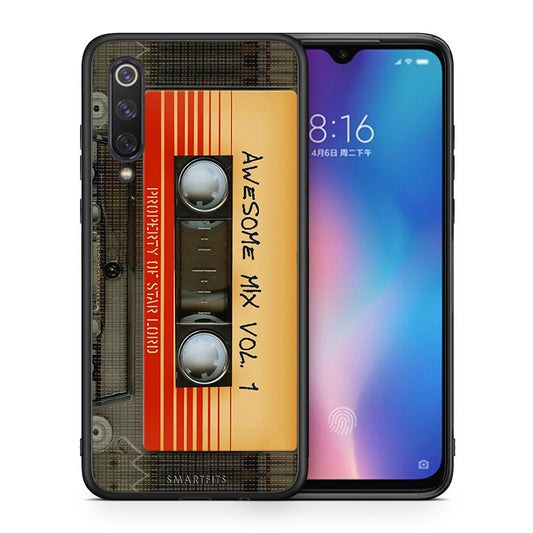 Θήκη Xiaomi Mi 9 SE Awesome Mix από τη Smartfits με σχέδιο στο πίσω μέρος και μαύρο περίβλημα | Xiaomi Mi 9 SE Awesome Mix case with colorful back and black bezels