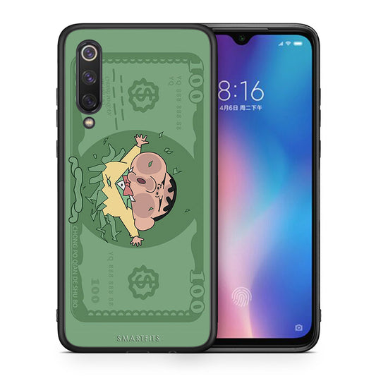 Θήκη Αγίου Βαλεντίνου Xiaomi Mi 9 SE Big Money από τη Smartfits με σχέδιο στο πίσω μέρος και μαύρο περίβλημα | Xiaomi Mi 9 SE Big Money case with colorful back and black bezels