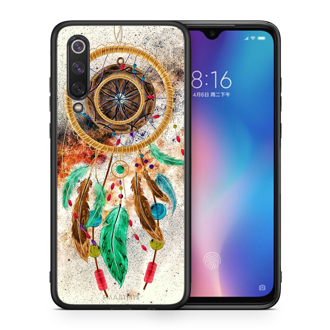 Θήκη Xiaomi Mi 9 SE DreamCatcher Boho από τη Smartfits με σχέδιο στο πίσω μέρος και μαύρο περίβλημα | Xiaomi Mi 9 SE DreamCatcher Boho case with colorful back and black bezels
