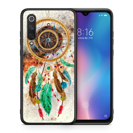 Θήκη Xiaomi Mi 9 SE DreamCatcher Boho από τη Smartfits με σχέδιο στο πίσω μέρος και μαύρο περίβλημα | Xiaomi Mi 9 SE DreamCatcher Boho case with colorful back and black bezels
