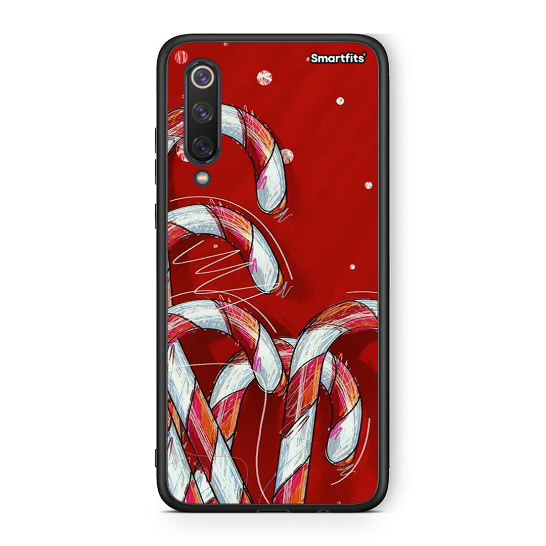 Xiaomi Mi 9 SE Candy Cane θήκη από τη Smartfits με σχέδιο στο πίσω μέρος και μαύρο περίβλημα | Smartphone case with colorful back and black bezels by Smartfits