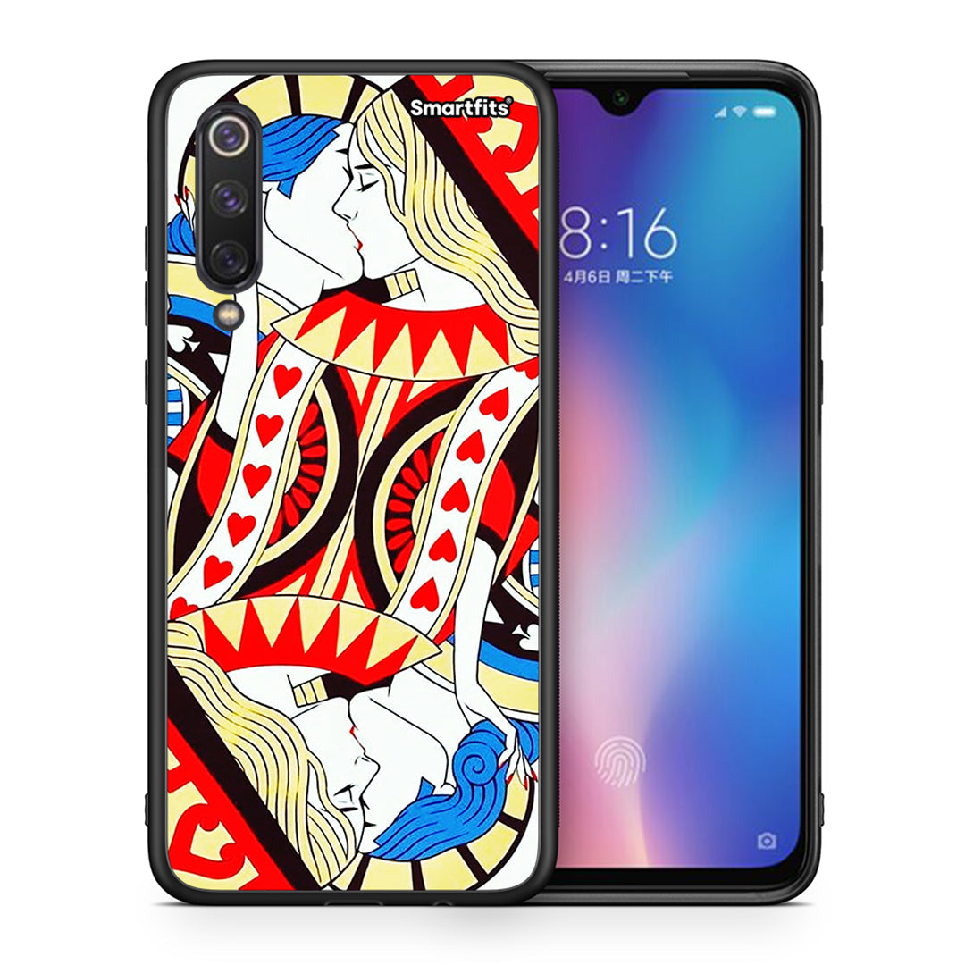 Θήκη Xiaomi Mi 9 SE Card Love από τη Smartfits με σχέδιο στο πίσω μέρος και μαύρο περίβλημα | Xiaomi Mi 9 SE Card Love case with colorful back and black bezels