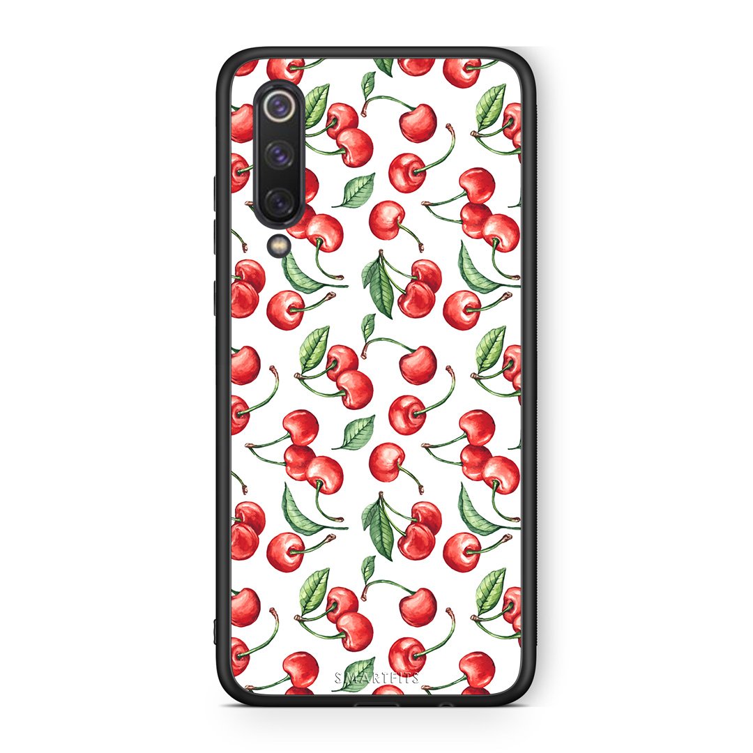 Xiaomi Mi 9 SE Cherry Summer θήκη από τη Smartfits με σχέδιο στο πίσω μέρος και μαύρο περίβλημα | Smartphone case with colorful back and black bezels by Smartfits