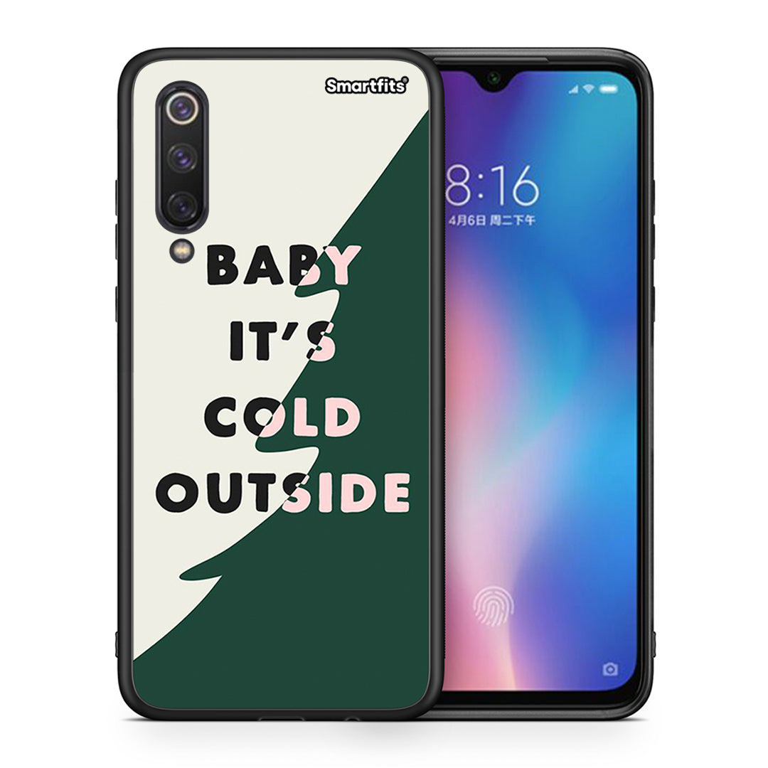 Θήκη Xiaomi Mi 9 SE Cold Outside από τη Smartfits με σχέδιο στο πίσω μέρος και μαύρο περίβλημα | Xiaomi Mi 9 SE Cold Outside case with colorful back and black bezels