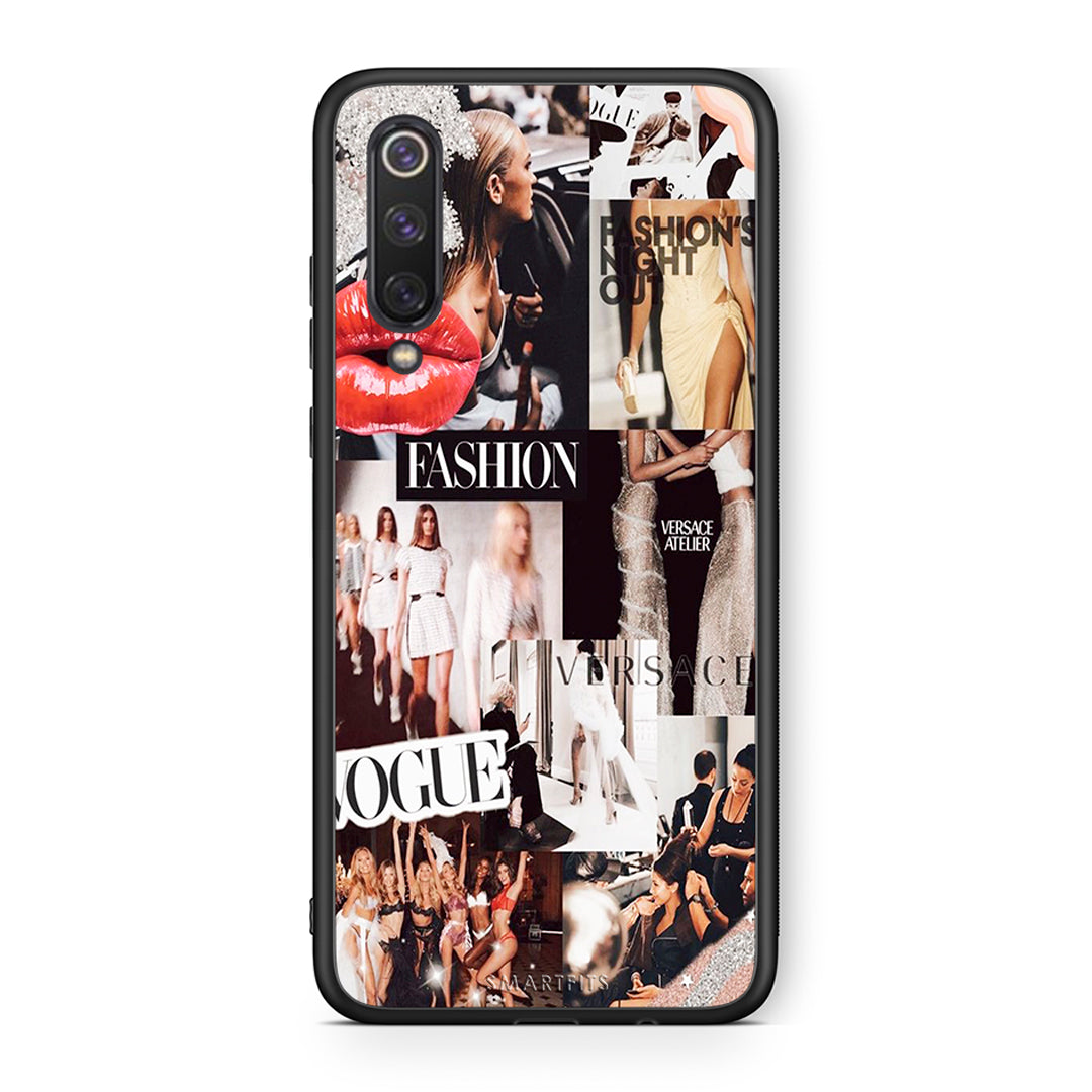 Xiaomi Mi 9 SE Collage Fashion Θήκη Αγίου Βαλεντίνου από τη Smartfits με σχέδιο στο πίσω μέρος και μαύρο περίβλημα | Smartphone case with colorful back and black bezels by Smartfits