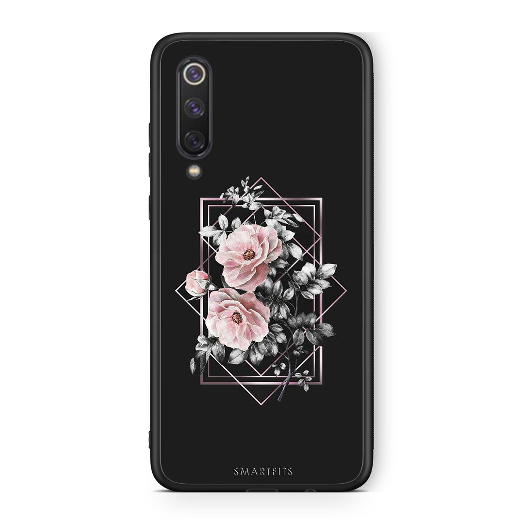 4 - Xiaomi Mi 9 SE Frame Flower case, cover, bumper
