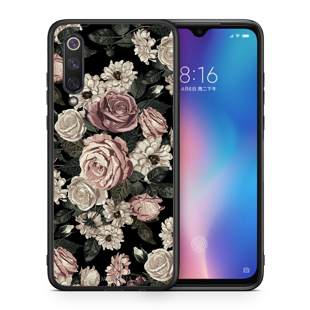 Θήκη Xiaomi Mi 9 SE Wild Roses Flower από τη Smartfits με σχέδιο στο πίσω μέρος και μαύρο περίβλημα | Xiaomi Mi 9 SE Wild Roses Flower case with colorful back and black bezels