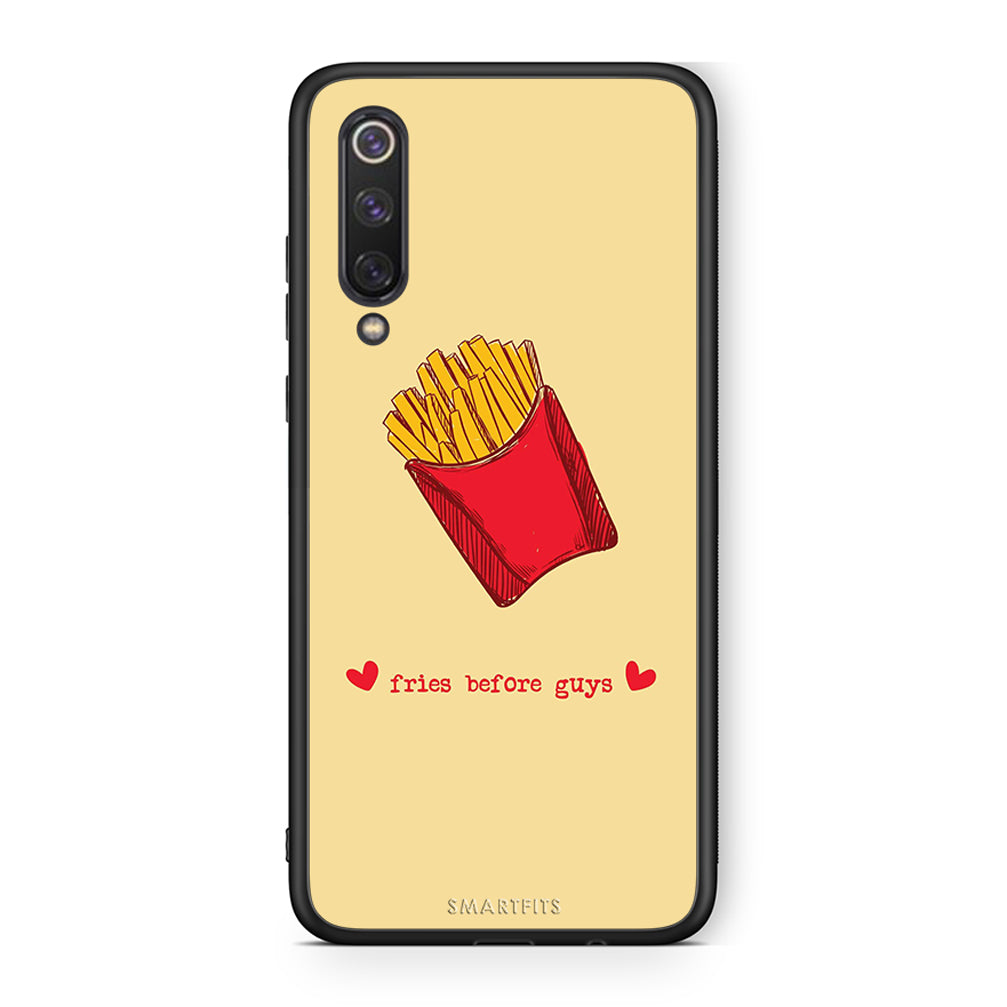Xiaomi Mi 9 SE Fries Before Guys Θήκη Αγίου Βαλεντίνου από τη Smartfits με σχέδιο στο πίσω μέρος και μαύρο περίβλημα | Smartphone case with colorful back and black bezels by Smartfits