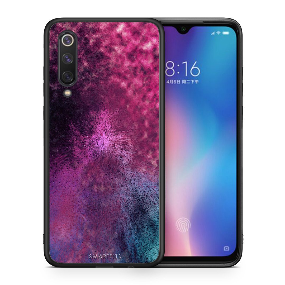 Θήκη Xiaomi Mi 9 SE Aurora Galaxy από τη Smartfits με σχέδιο στο πίσω μέρος και μαύρο περίβλημα | Xiaomi Mi 9 SE Aurora Galaxy case with colorful back and black bezels