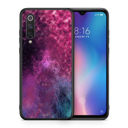 Θήκη Xiaomi Mi 9 SE Aurora Galaxy από τη Smartfits με σχέδιο στο πίσω μέρος και μαύρο περίβλημα | Xiaomi Mi 9 SE Aurora Galaxy case with colorful back and black bezels