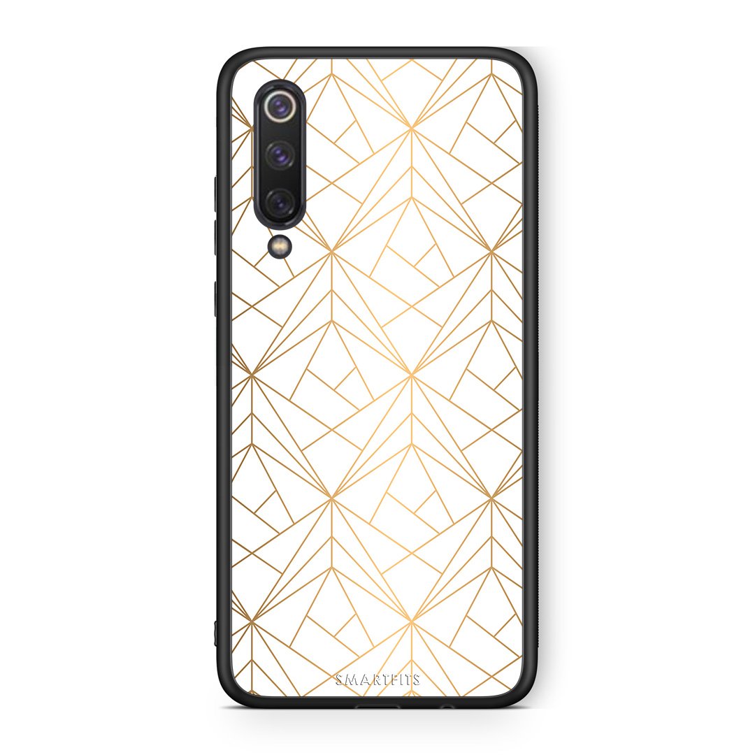 111 - Xiaomi Mi 9 SE  Luxury White Geometric case, cover, bumper