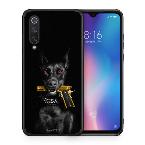 Θήκη Αγίου Βαλεντίνου Xiaomi Mi 9 SE Golden Gun από τη Smartfits με σχέδιο στο πίσω μέρος και μαύρο περίβλημα | Xiaomi Mi 9 SE Golden Gun case with colorful back and black bezels